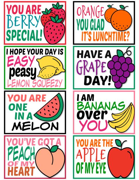 Lunch Notes Printable